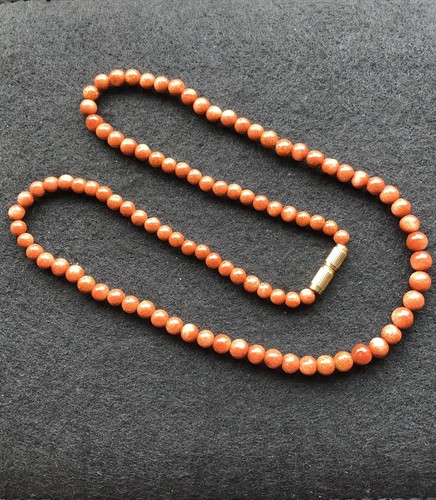 Vintage Sparkly Goldstone Shimmery Beaded Necklace Gift Wrapped - Picture 6 of 9