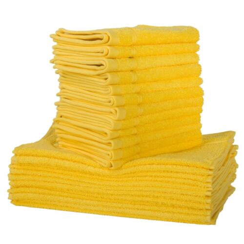 NEU GELB Farbe ULTRA SUPER WEICH LUXUS REIN TÜRKISCH 100 % BAUMWOLLE WASCHLAPPEN - Bild 10 von 10