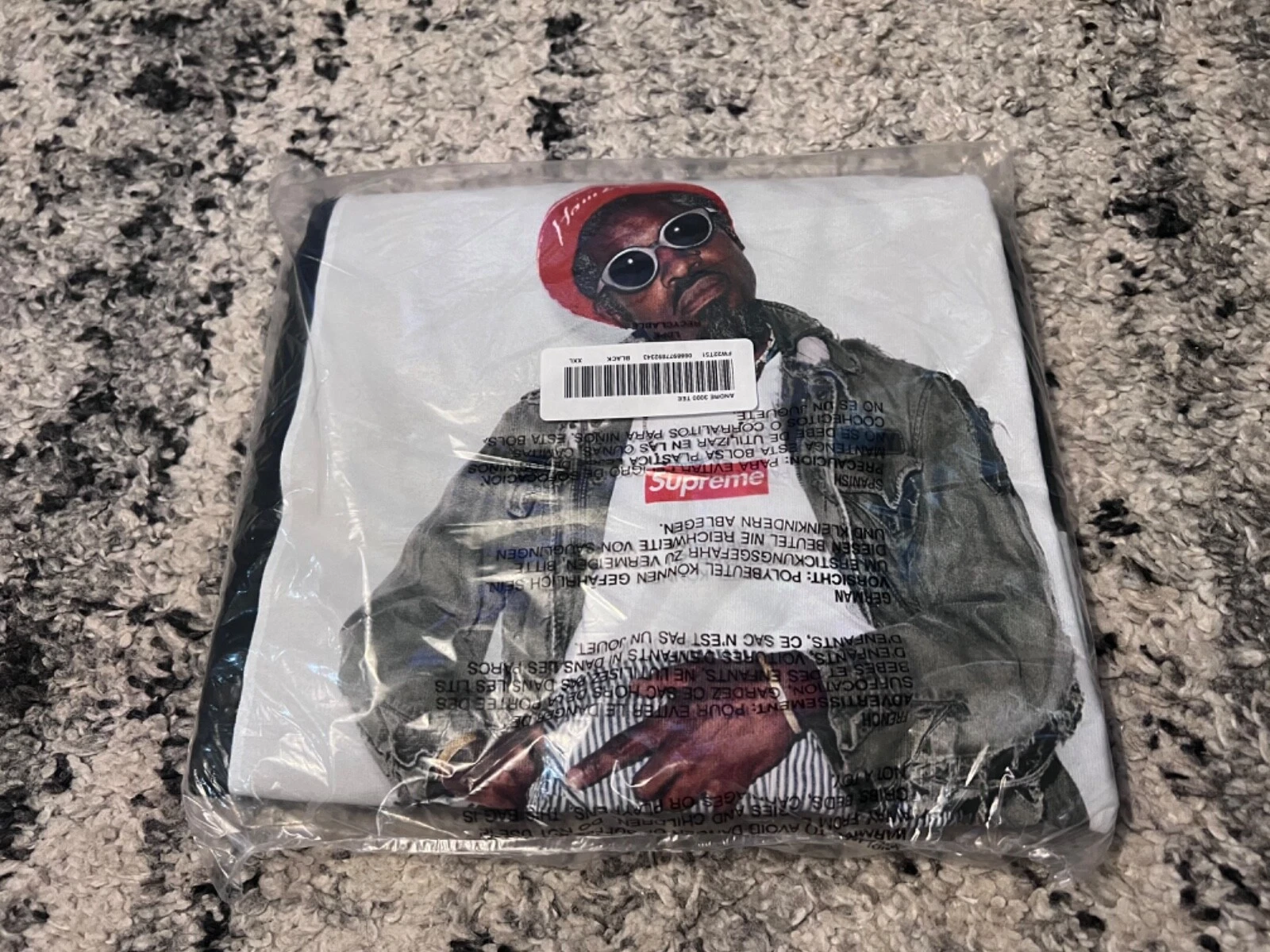 Tee shirt noir Supreme Andre 3000 XX Large