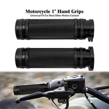 1" Black Hand Grips Handlebar Fit For Harley Softail Sportster Touring Glide FXD