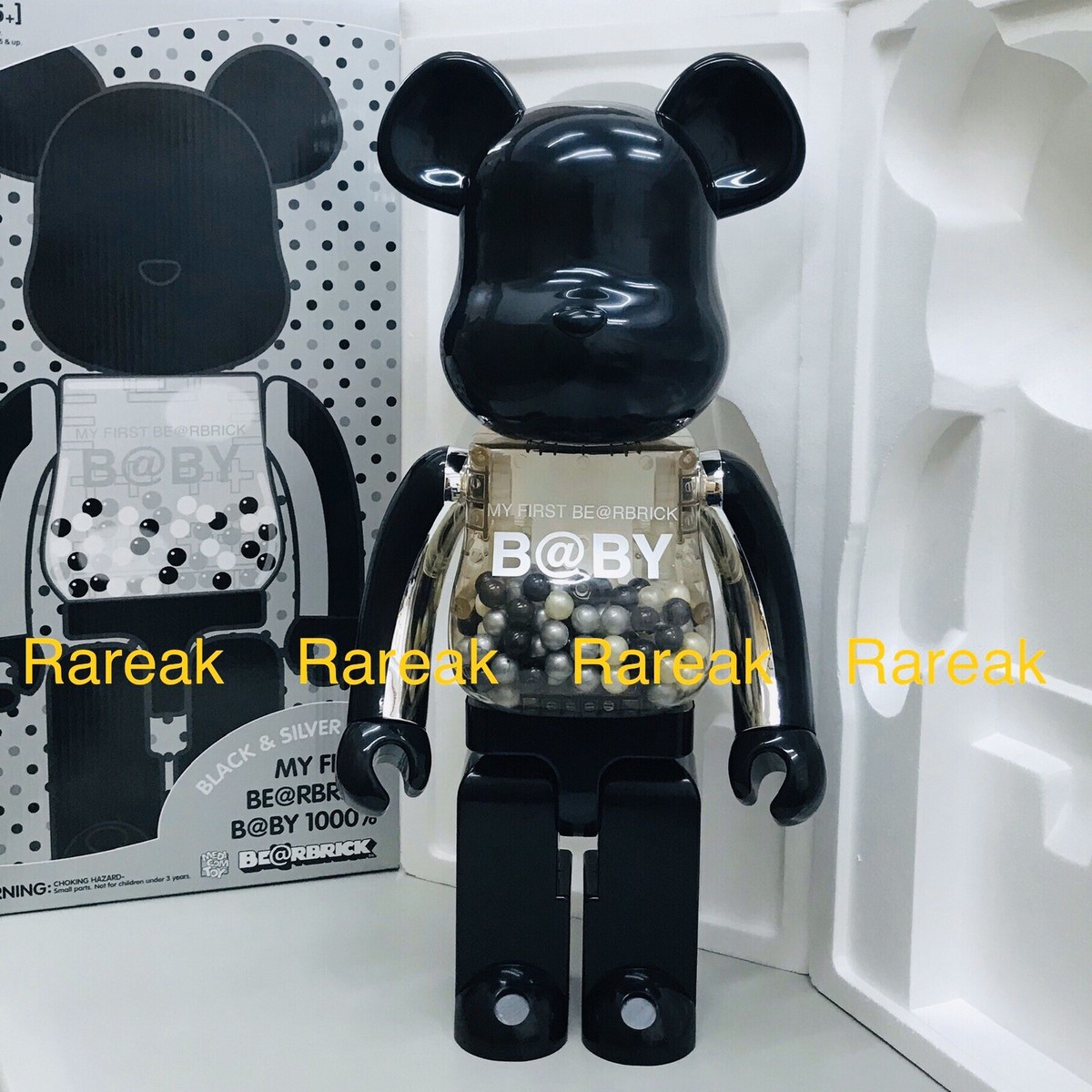 BE@RBRICK - MY FIRST BE@RBRICK B@BY CHROME 1000％ MEDICOM TOY - MY FIRST BE@RBRICK B@BY BLACK & WHITE CHROME