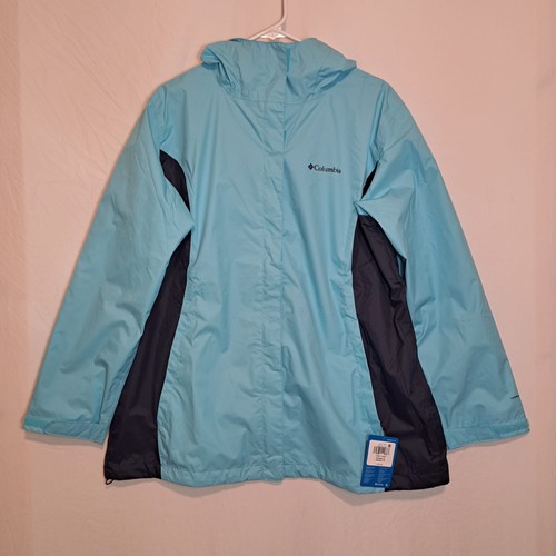 COLUMBIA GIACCA ANTIPIOGGIA DONNA ARCADIA II OMNI-TECH IMPERMEABILE, Blu, Taglia 1X - Foto 6 di 13