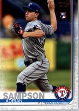 2019 Topps Update #US219 Adrian Sampson Texas Rangers