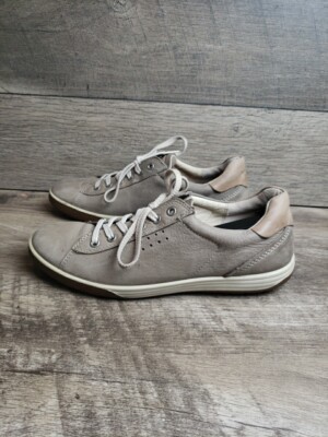 ECCO Soft 7 Light Gray Leather Shoes Mens Size EU 41 US 9.5