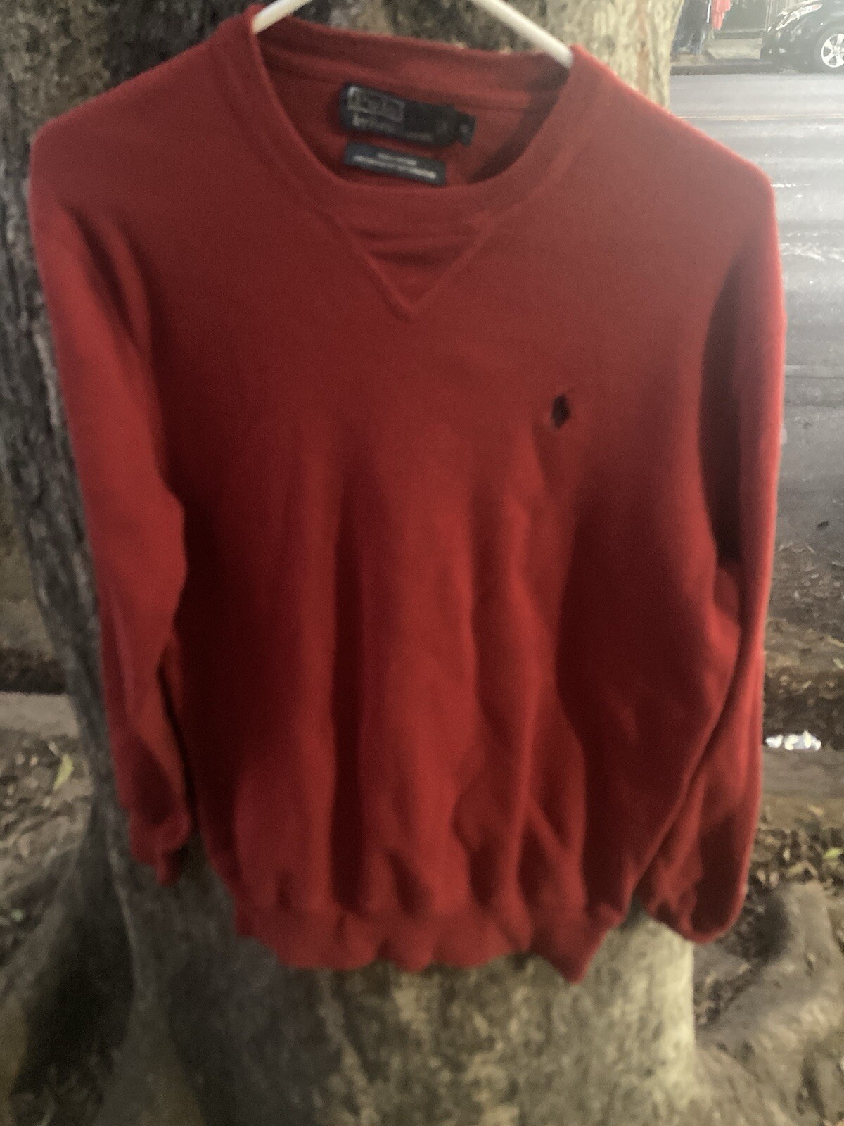 POLO VINTAGE by RALPH LAUREN maglione uomo maglia cotone scollo a V pony raro taglia M