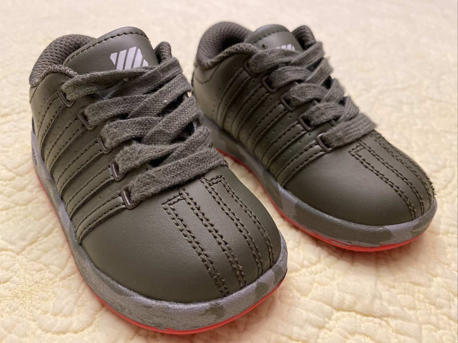 KSwiss Infant Toddler Kids Leather Shoes Sz. 6 Olive Green/Camo eBay