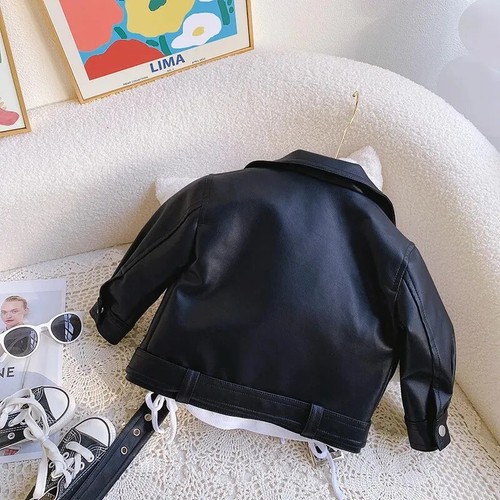 New Girls Leather Jackets for 2-8 Years Children Coats Kids Clothing Baby Girls - Picture 22 of 26