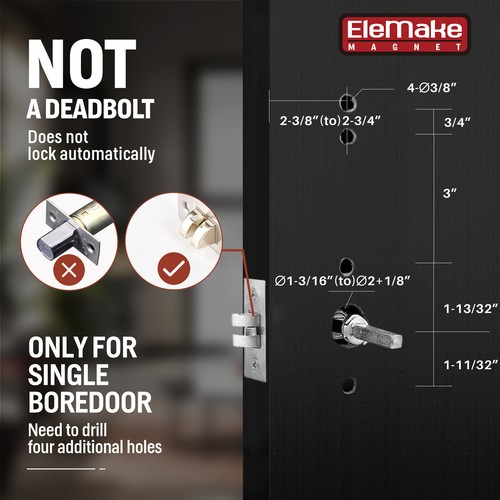 Mechanical Door Lock Keyless Entry Digital Code Keypad Security Not Deadbolt - Picture 29 of 37