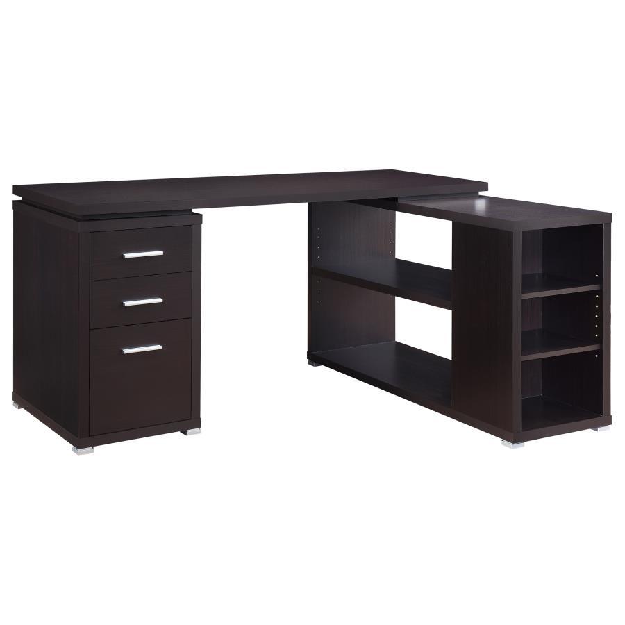 Cappuccino Left or Right Facing L-Shaped Corner Computer Desk  