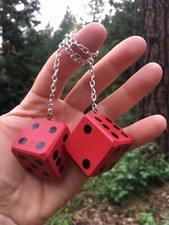 Red Black Mirror Dice New Product Car Or Truck Hand Made In Usa Casino