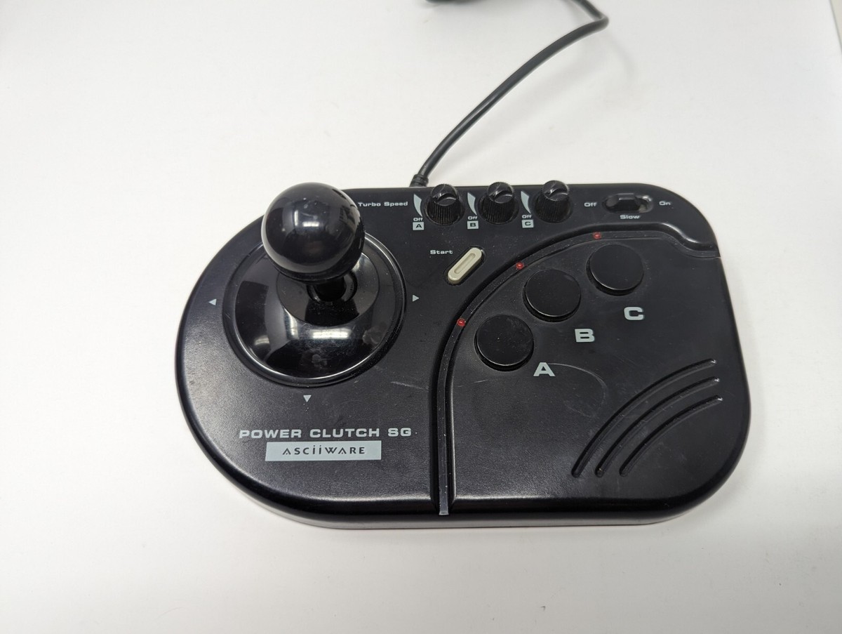 Sega Genesis Asciiware Arcade Stick Controller - Tested & Working