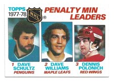 1978-79 Topps - Penalty Leaders Min. Dave Schultz, Tiger Williams, #66