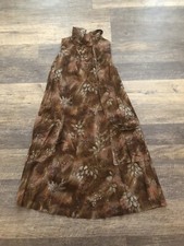 VTG 60s/70s Cotton Mod/GoGo Brown MauveMulti Color Sleeveless Shift Dress XS/S