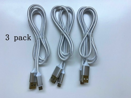 Cargador Micro USB de 3 Unidades Cable de carga rápida para Samsung Androi - Picture 6 of 10