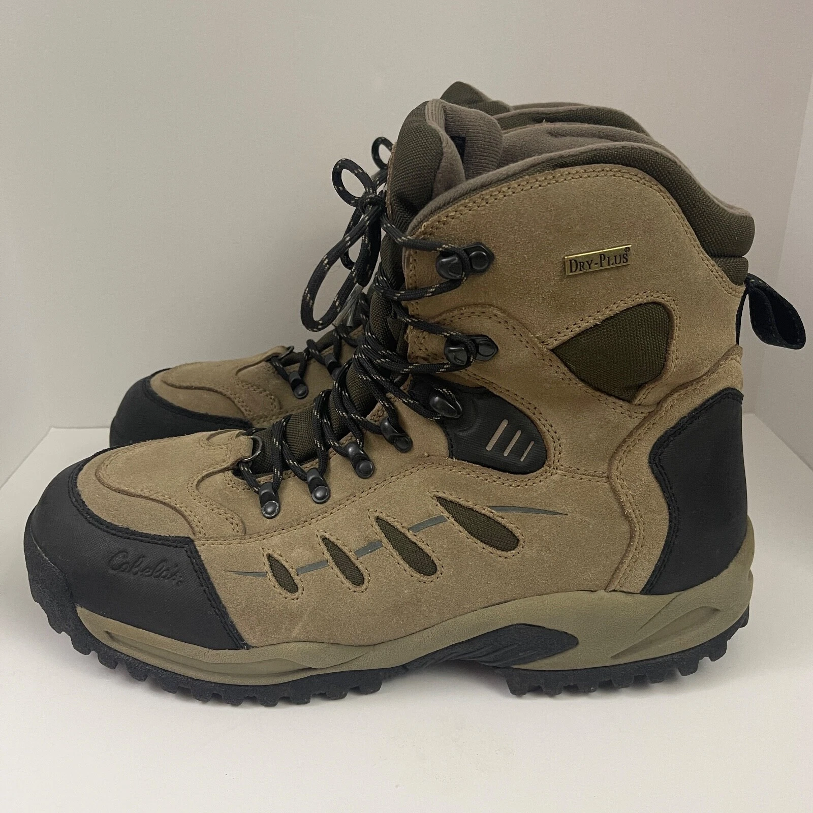 Cabelas Mens Snow Runner Boots 14 D Thinsulate Dry Plus Waterproof Brown 83-0535