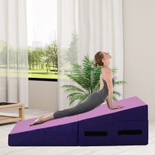 Gymnastics Mat 48  X24  Incline Tumbling Mat Folding Wedge Exercise Mat w/Handle