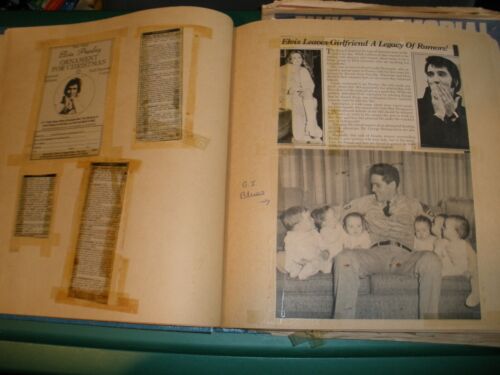 Vintage Elvis Presley Scrapbook Newspaper Clippings 12"x13" with Extra Clippings - Picture 8 of 14