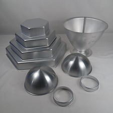 9 Lot Professional Lrg Cake Baking Pan Hexagon Bakeware Performance Pan