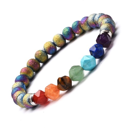 Unisex Stone Beaded Bracelet Chakra Yoga Bangles Universe Planets Bracelets 1Pc - Picture 29 of 32