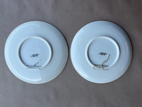 Pair of early French Earthenware Sarreguemines Castles Plates chaumont & Amboise - Picture 6 of 8