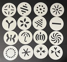 Pampered Chef Cookie Press #1525 Replacement Discs Complete Set Of 16 Clean