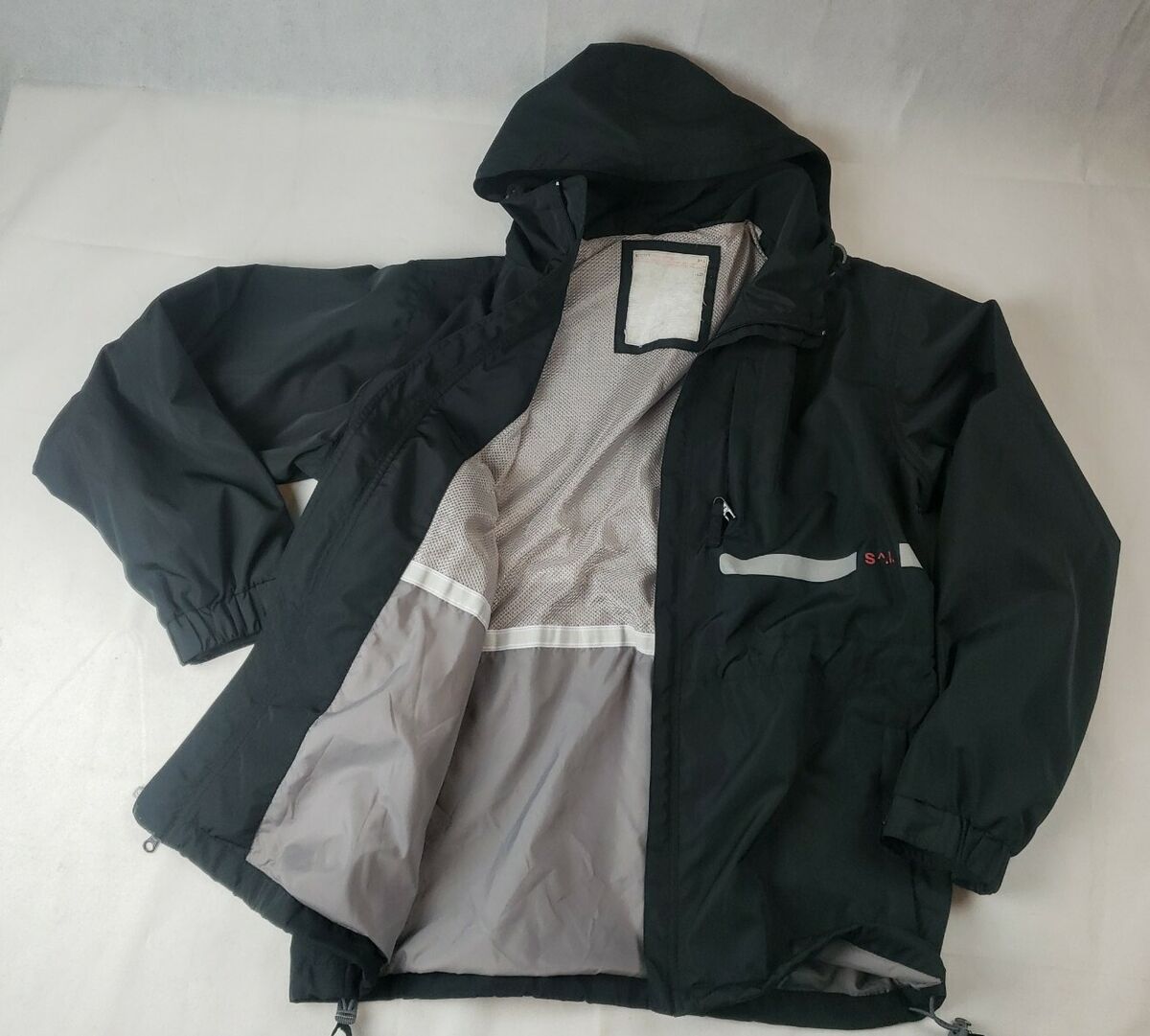 Stussy International Black Medium light Jacket Coat Full zip Stussy International Black Medium light Jacket Coat Full zip