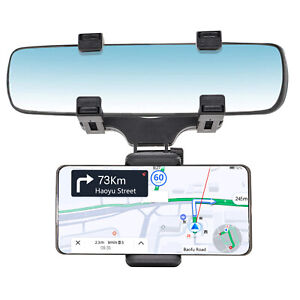 Car SUV Rearview Mirror Mount Stand Holder Cradle Accessories For Cell Phone GPS