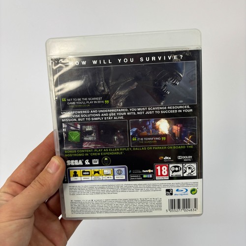 Alien Isolation :Nostromo Edition (PlayStation 3 PS3) PAL - CIB English - Picture 8 of 8