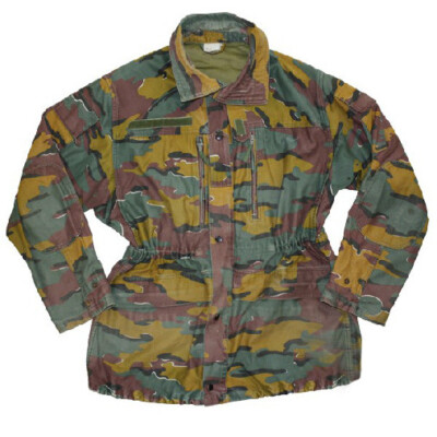 Belgische Feldjacke Parka Armee Jacke mit Tasche Jigsaw Tarn gebraucht M90  Tarn