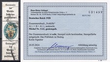 Deutsches Reich Mi S 61 gestempelt gepr&uuml;ft Befund Schlegel BPP "Zusammendruck"