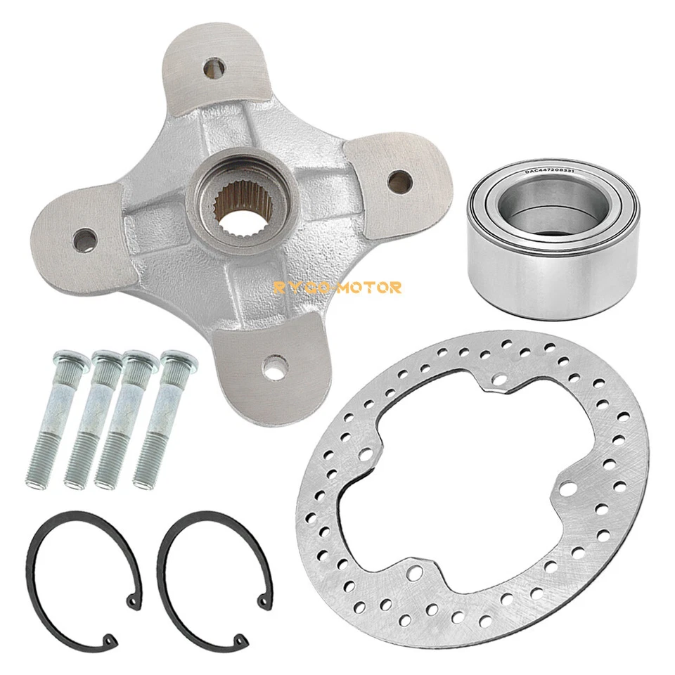 Kit de buje y cojinete de rueda trasera y rotor de freno para Polaris Sportsman 550 850 1000 Foto 4 de 4
