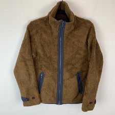 Patagonia Women's Divided Sky Jacket Brown Teddy Pile Full Zip Size Small S