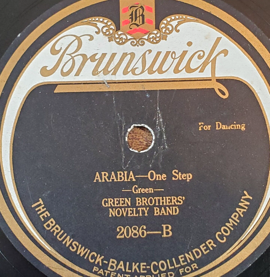 1921 GREEN BROS. NOVELTY BAND 78 rpm Record 10" MAZIE Brunswick 2086 VG