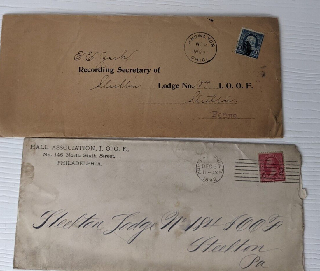 IOOF Odd Fellows Steelton Lodge 184 1899 Proposition Card Members Pennsylvania