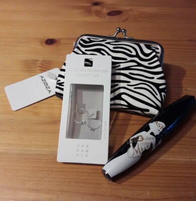 Beauty Geschenkset - Sterling Silber 925 Ohrringe +  Astor Big Mascara + Beutel