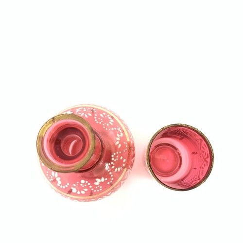 Vintage Pink Glass Tumbler with glass| Vintage pink Glass Pot with glass - Picture 3 of 7