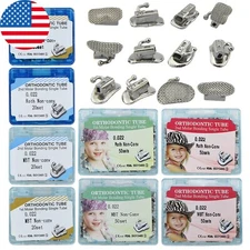 Dental Orthodontic Buccal Tubes 1st 2nd Molar Roth MBT 022 Bondable Non-conv