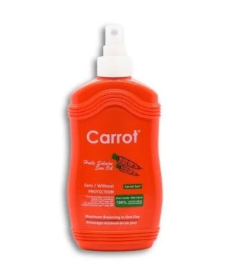 Carrot Sun Tanning Oil Spray Maximum Browning In One Day 200ml Tan Accelerator