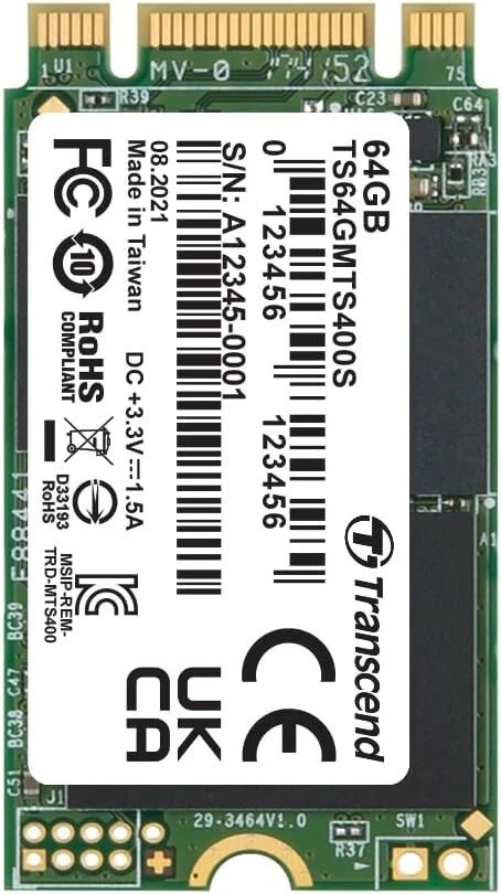 Transcend 64GB MTS400S SSD - M.2 2242 SATAIII - Internal Solid State Drive (NEW) - Image 2 of 4