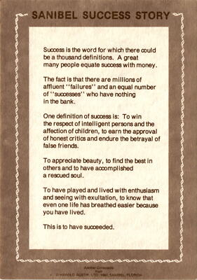 success, intelligent individuals, children, honest critics, false Postcard
