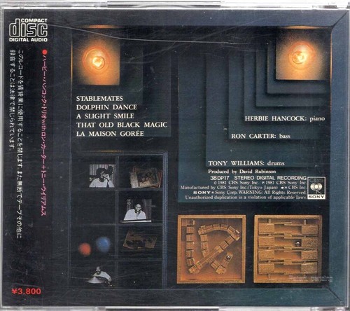 HERBIE HANCOCK TRIO WITH RON CARTER TONY WILLIAMS JAPAN CD 38DP 17 GOLD FACE CBS - Picture 3 of 3