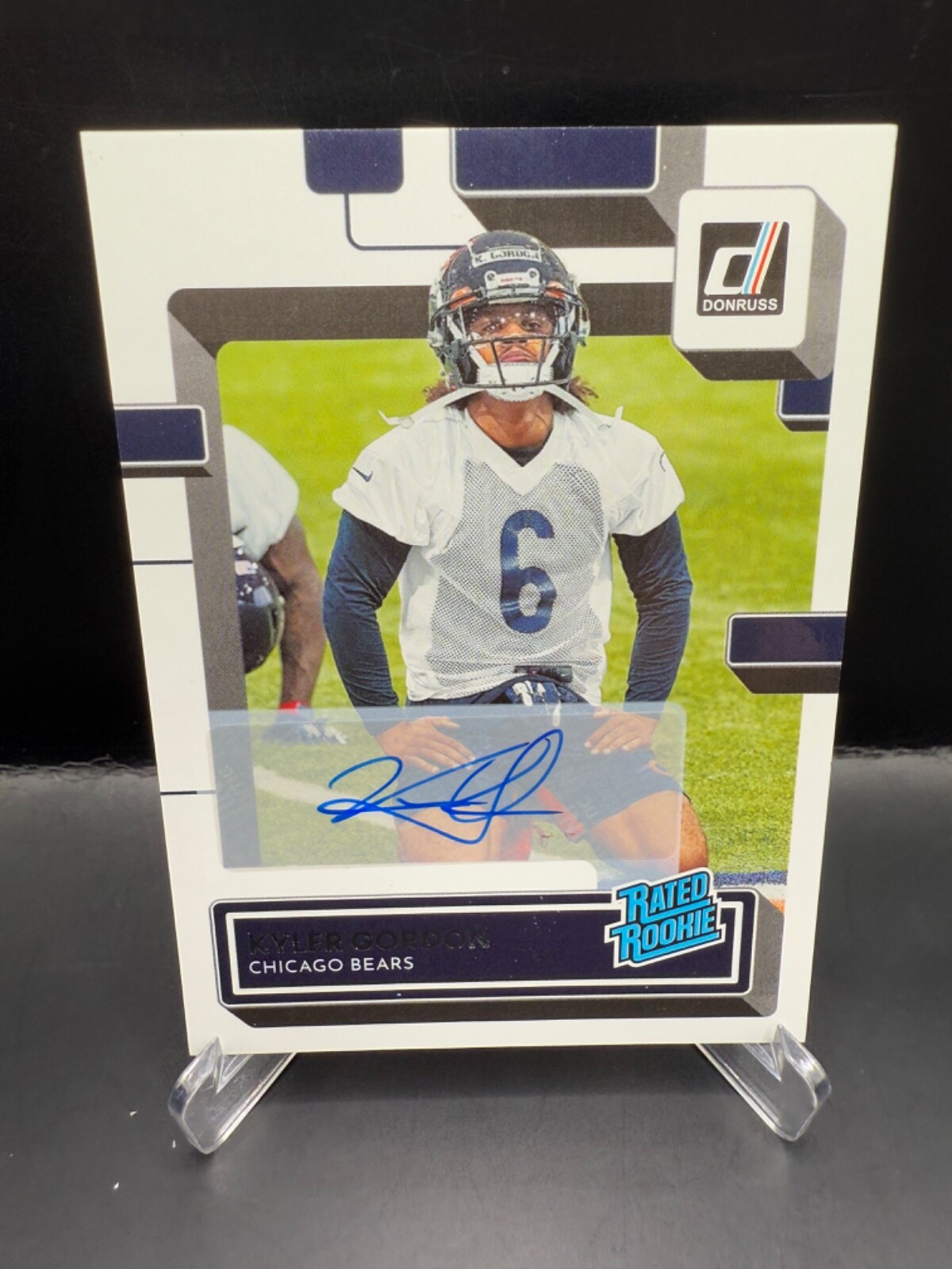 2022 Donruss Kyler Gordon RATED ROOKIE AUTO (RC) #367 CHICAGO BEARS