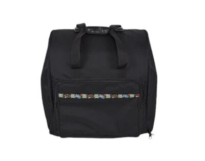 VMS Steirische Harmonika Tasche Rucksack EDELWEISS-DELUXE-PRO schwarz 4-reihig