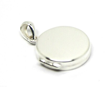 Locket Plain Genuine Sterling Silver Flat Small Round Plain Locket With 2 Photos ...