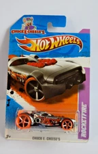 2012 Hot Wheels Rocket Fire Silver/Orange Chuck E Cheese's