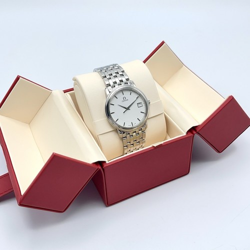 Omega De Ville 34 mm weißes Zifferblatt Quarz 4510.21 schmale Dresswatch Stahl - Bild 11 von 17