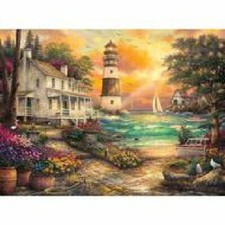 Diamond Painting Kit Complete "Old House, Lighhouse" Full Rnd 11"x 15" 291608