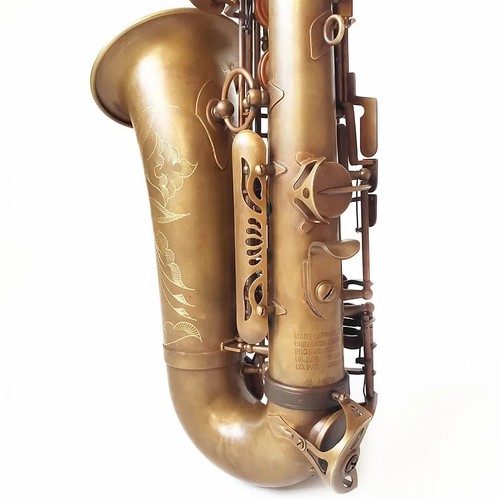 High Unique Retro Alto Saxophone Brass Antique Copper with Case -- - Picture 13 of 14