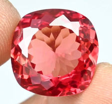 20.30 Ct Natural Imperial Topaz Cushion Certified Untreated Flawless Gemstone