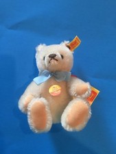 STEIFF "ORIGINAL TEDDY BEAR" EAN 0203/18 WHITE MOHAIR- MINIATURE 7"-SQUEAKER